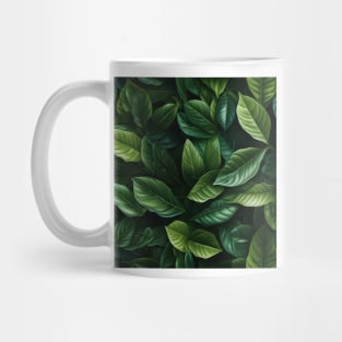 Green Leaves Pattern 10 Mug